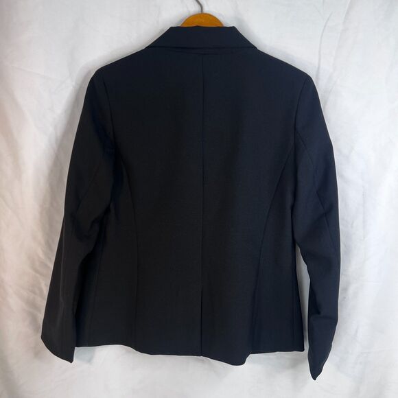 New York & Company Basic Black Blazer Single Breasted One Button Size 8 - Picture 2 of 9